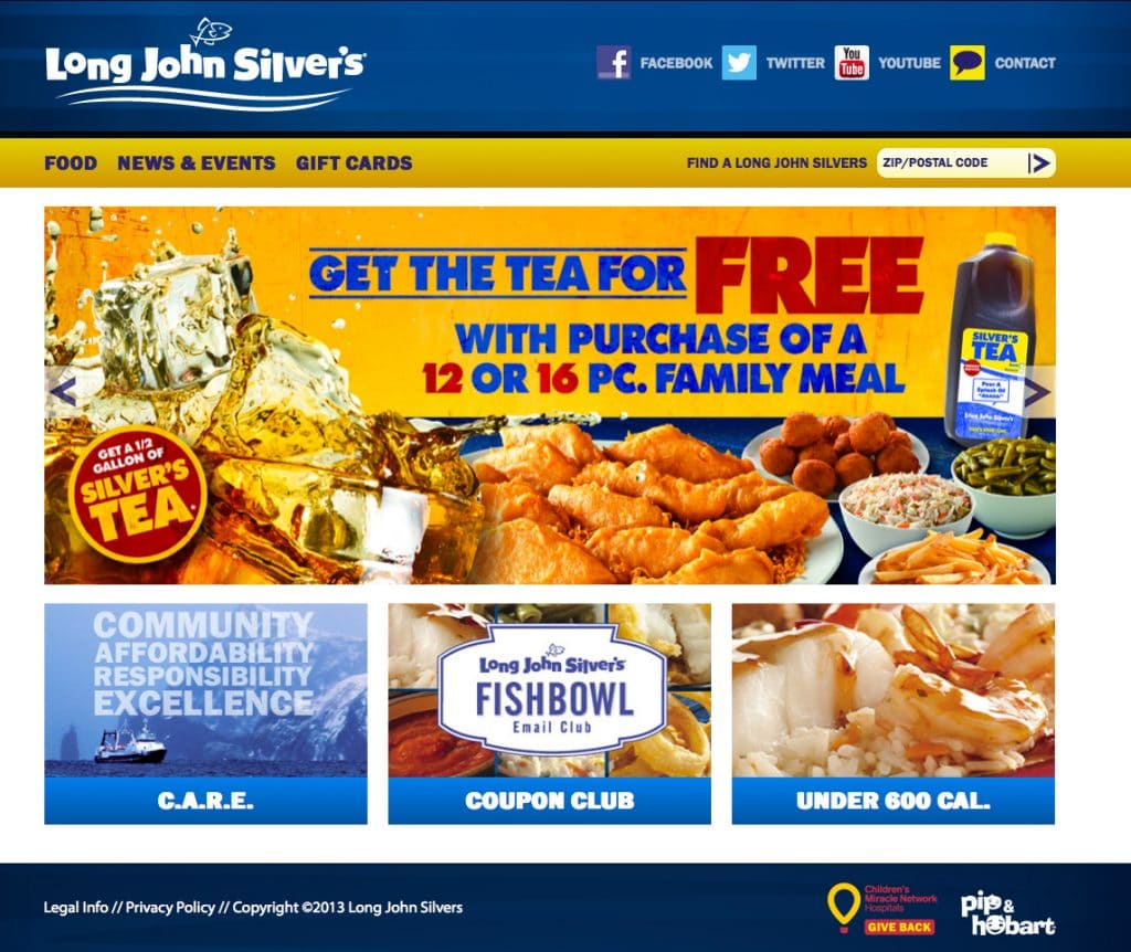 Long John Silver's Website
