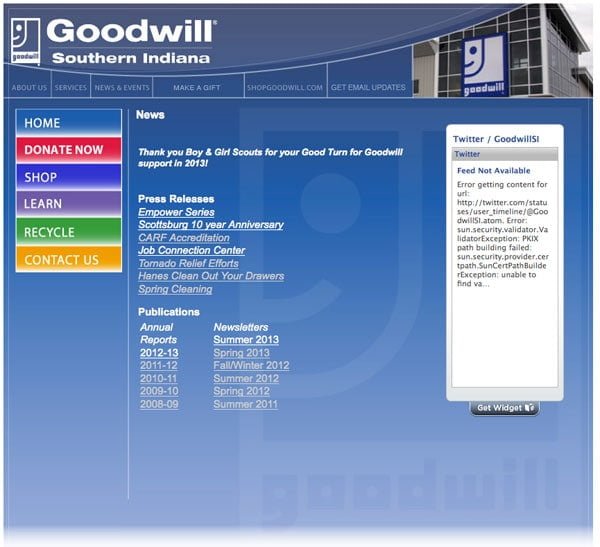 Goodwill Website Design