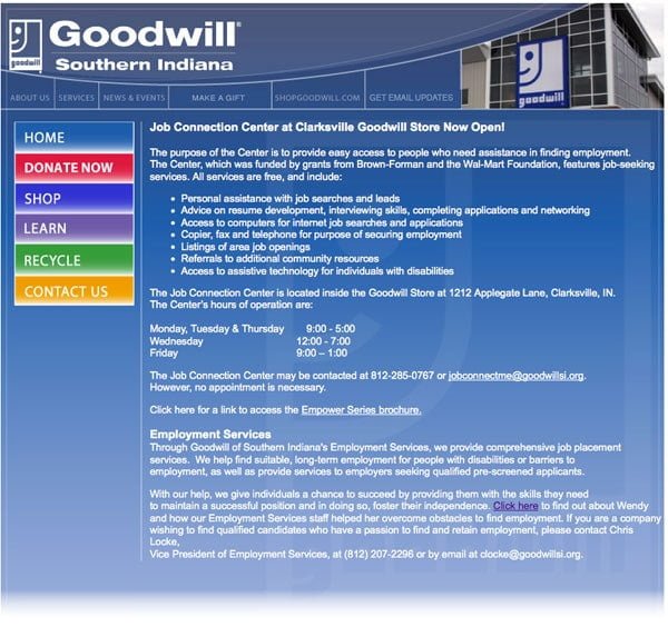Goodwill Website Design