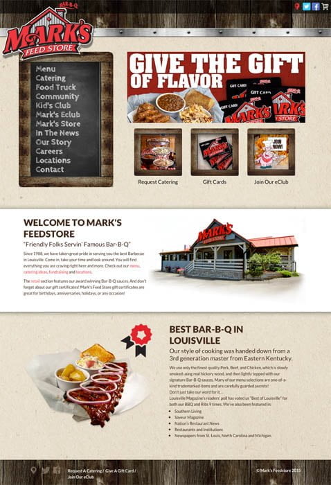 marks new homepage copy