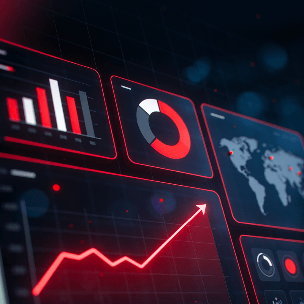 A dashboard of marketing campaign tracking for a company.