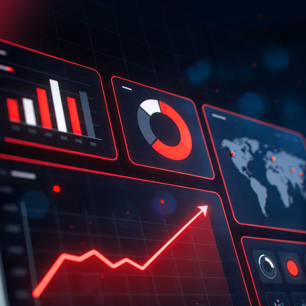 A dashboard of marketing campaign tracking for a company.