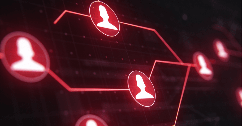 Network connections with user icons to show how spread marketing incrementality can be.